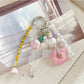 Keypus - Lily of the Valley Beaded Floral Bag Charm Keychain