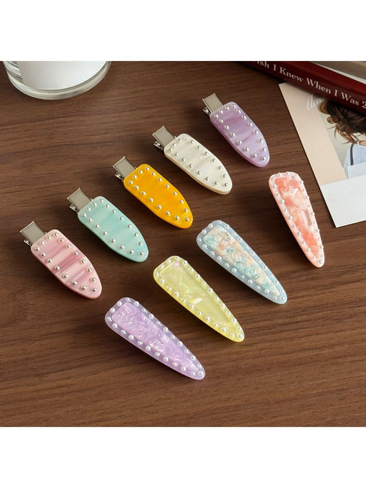 Beau - Geometric Acetate Duckbill Side Hair Clip