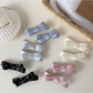 Beau - Polka Dot Satin Bow Duckbill Hair Clip