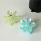 Beau - Iridescent Petal Plastic Flower Claw Clip