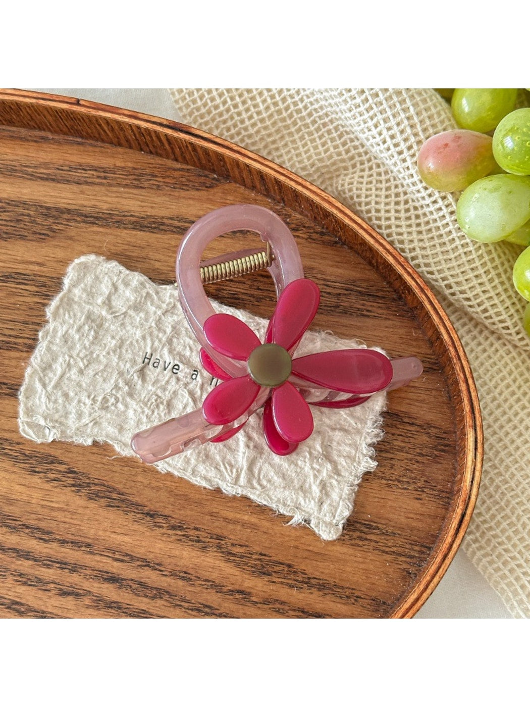 Beau - Petal Design PVC Alloy Women's Hair Claw Clip