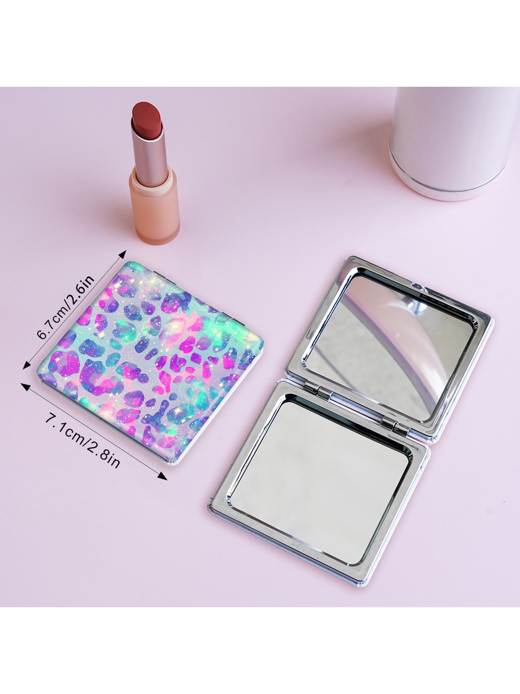 Mirroray - Y2K Style Animal Print Makeup Mirror