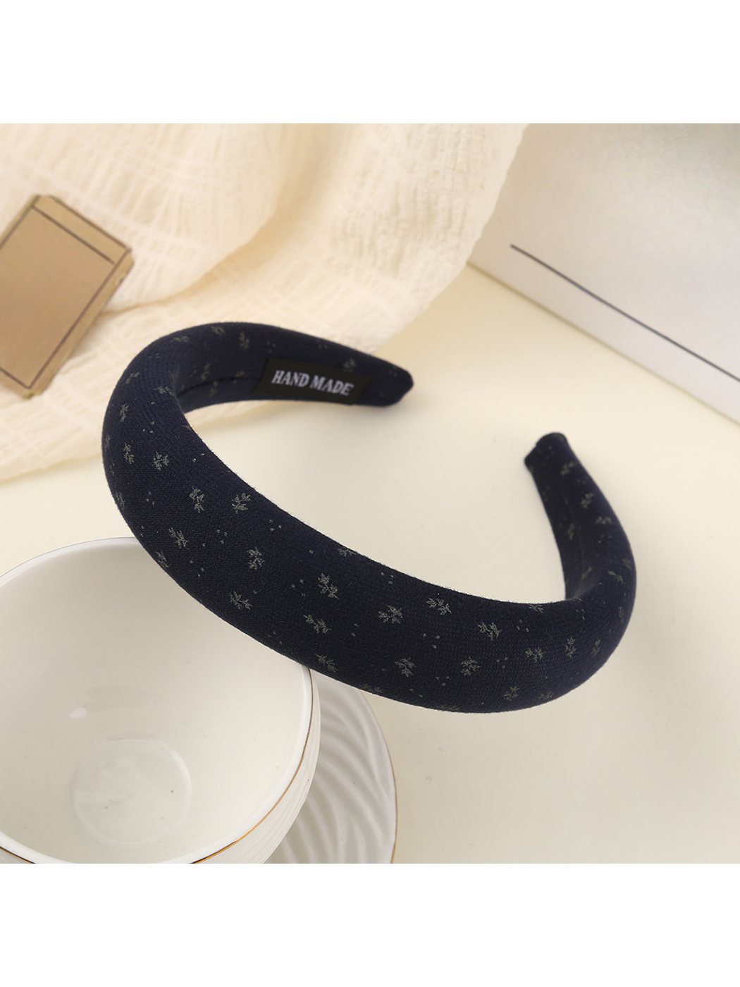 Gifty - Padded Geometric Dotted Fabric Headband