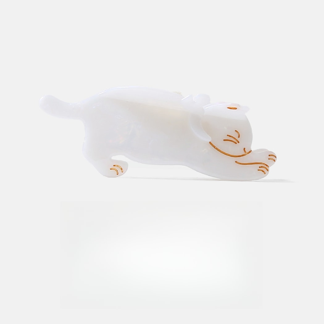Beau - Glossy Acetate Cat Shape Hair Claw Clip