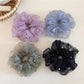 Gifty - Polyester Mesh Beaded Detail Scrunchie