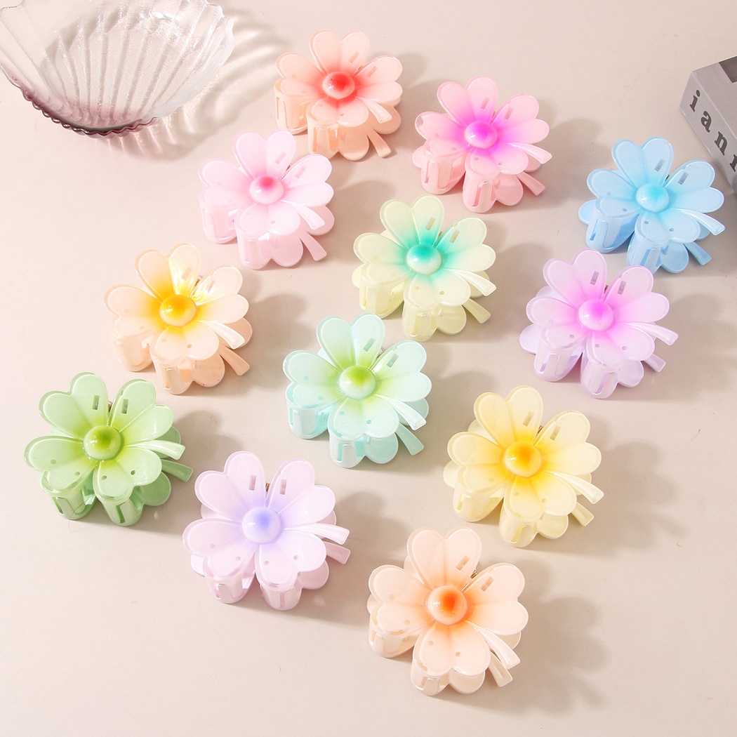 Beau - Layered Flower Petal Decorative Claw Clip