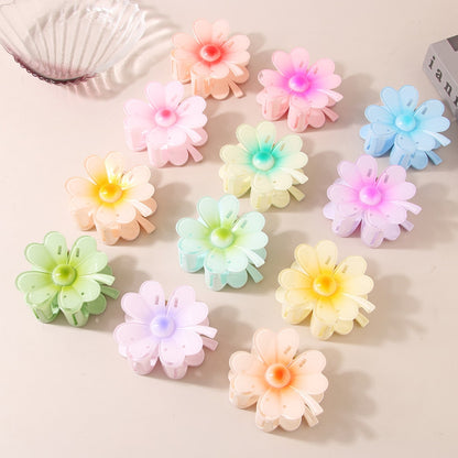 Beau - Layered Flower Petal Decorative Claw Clip
