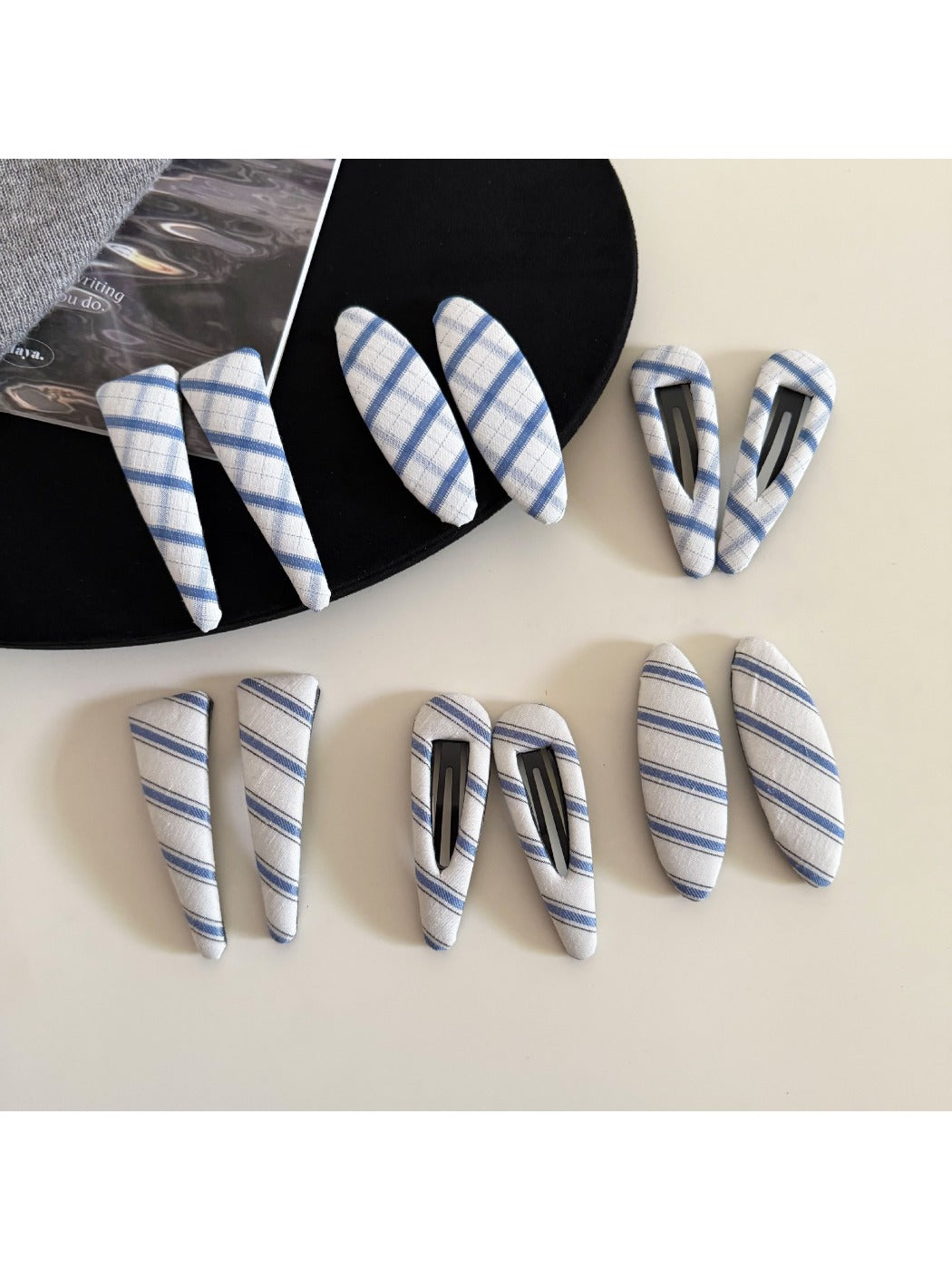 Beau - Classy Blue Plaid Hair Clip