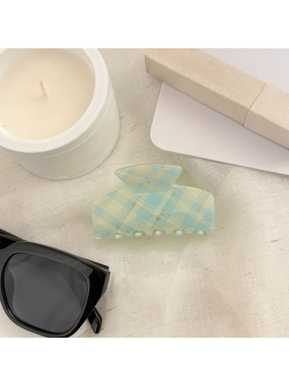 Beau - Classy Plaid Hair Claw Clip