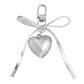 Keypus - Y2K Silver Bow Alloy and PU Bag Charm Keychain