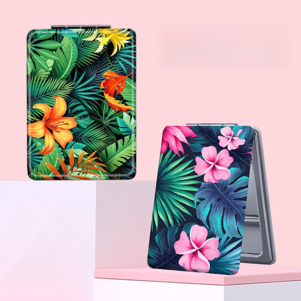 Mirroray - Floral Leaf Folding Touch Up Makeup Mirror