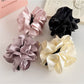 Beau - Pleated Satin Finish Flower Bud Banana Clip