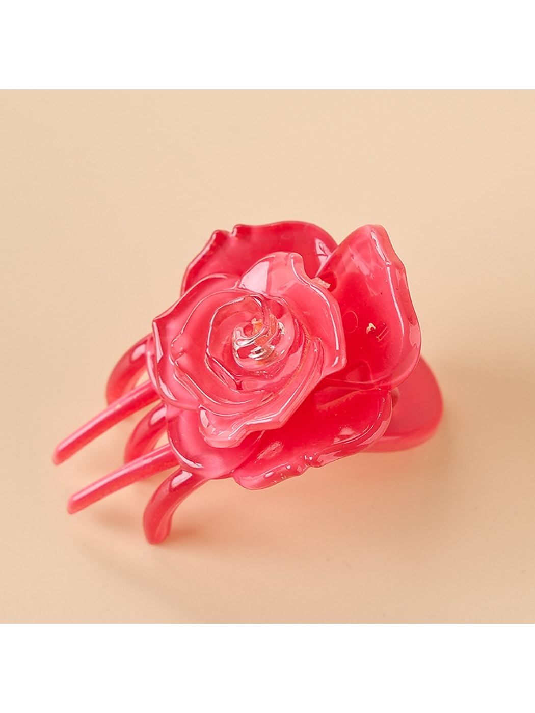Beau - Rose Shape Plastic Hair Clip