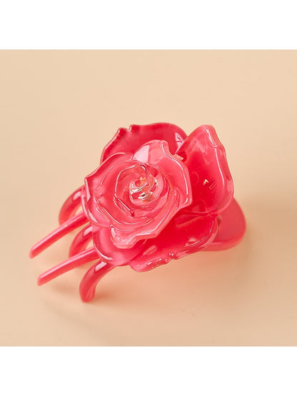 Beau - Rose Shape Plastic Hair Clip