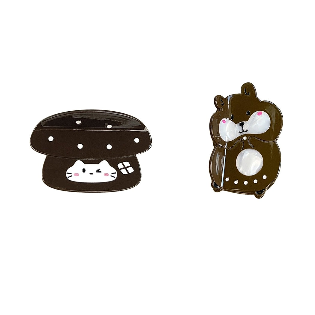 Beau - Cute Mushroom and Squirrel Style Claw Clip