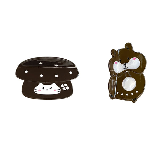 Beau - Cute Mushroom and Squirrel Style Claw Clip