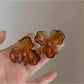 Earedge - Vintage Amber Flower Earrings