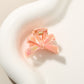 Beau - Glossy Plastic Bow Detail Side Hair Claw Clip