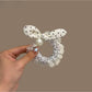 Gifty - Polka Dot Mesh Bow Lace Trim Scrunchie
