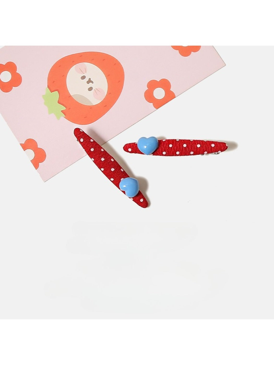 Beau - Valentines Day Polka Dot Heart Hair Clip
