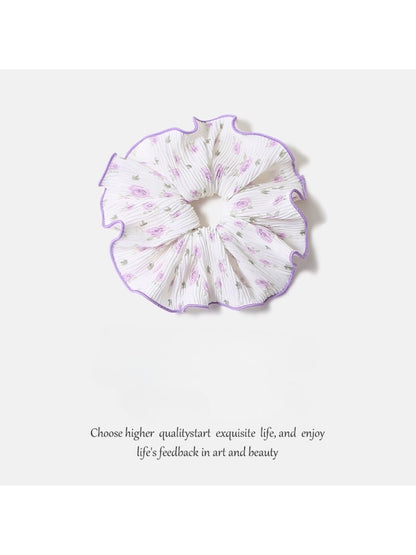 Gifty - Floral Chiffon Double Layer Scrunchie