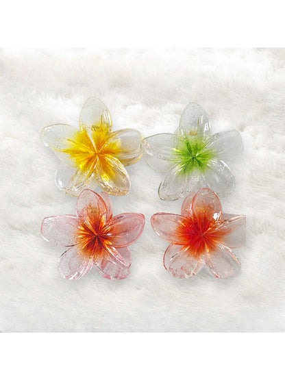 Beau - Vogue Sweet Style Transparent Flower Hair Claw Clip