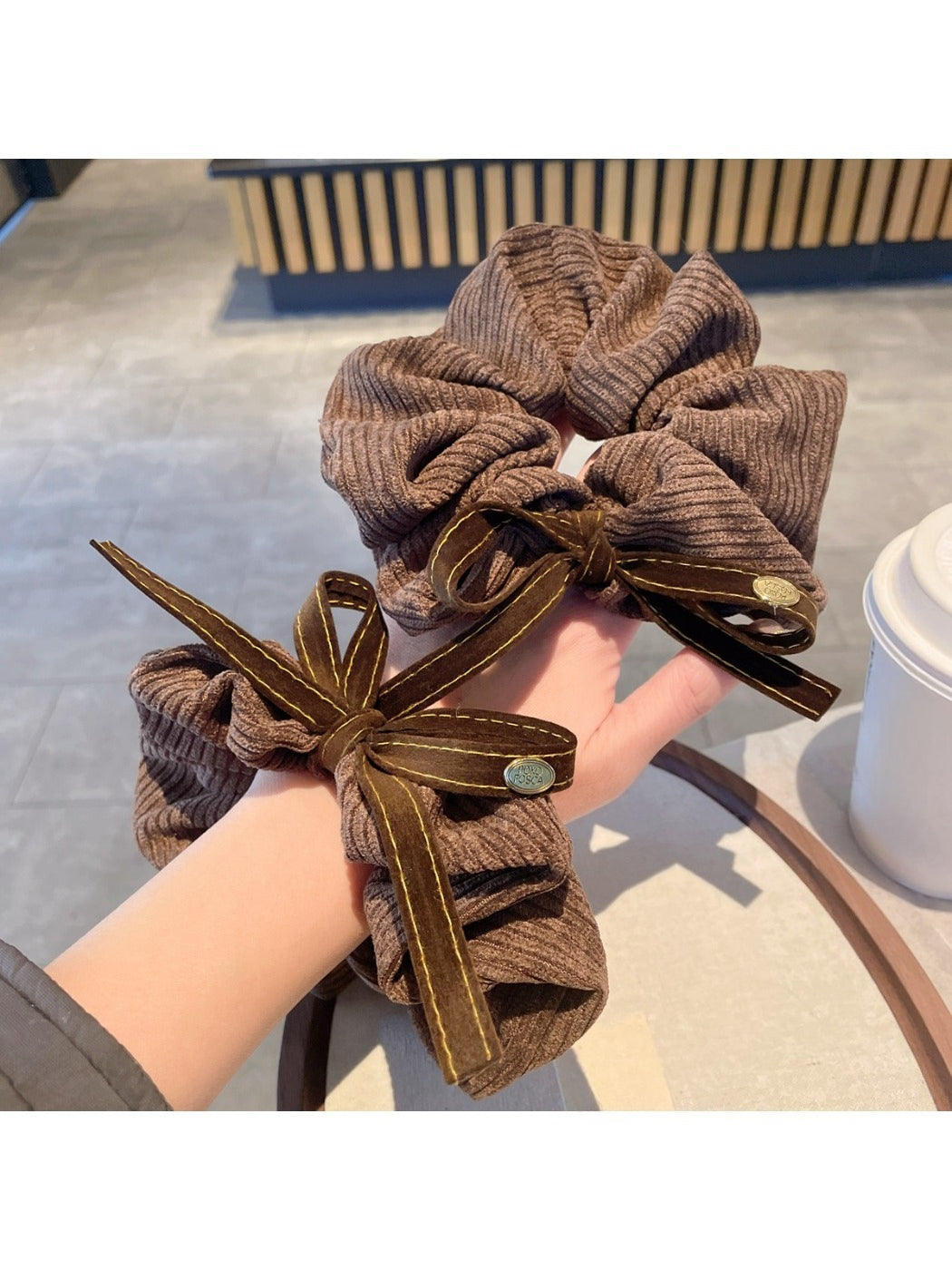 Gifty - Velvet Bow Voluminous Scrunchie