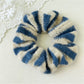 Gifty - Knitted Striped Scrunchie Hair Tie
