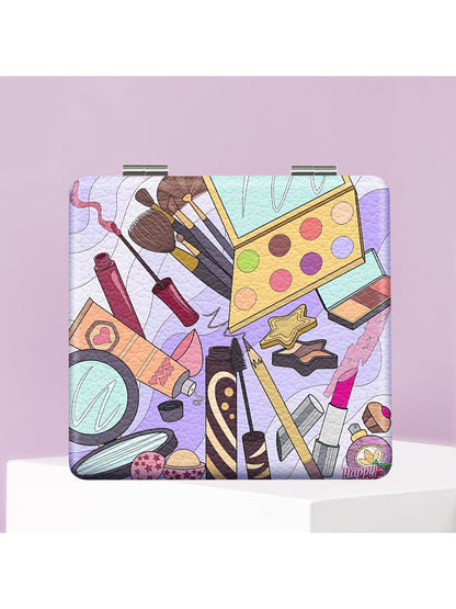 Mirroray - PU Leather Cartoon Style Compact Mirror