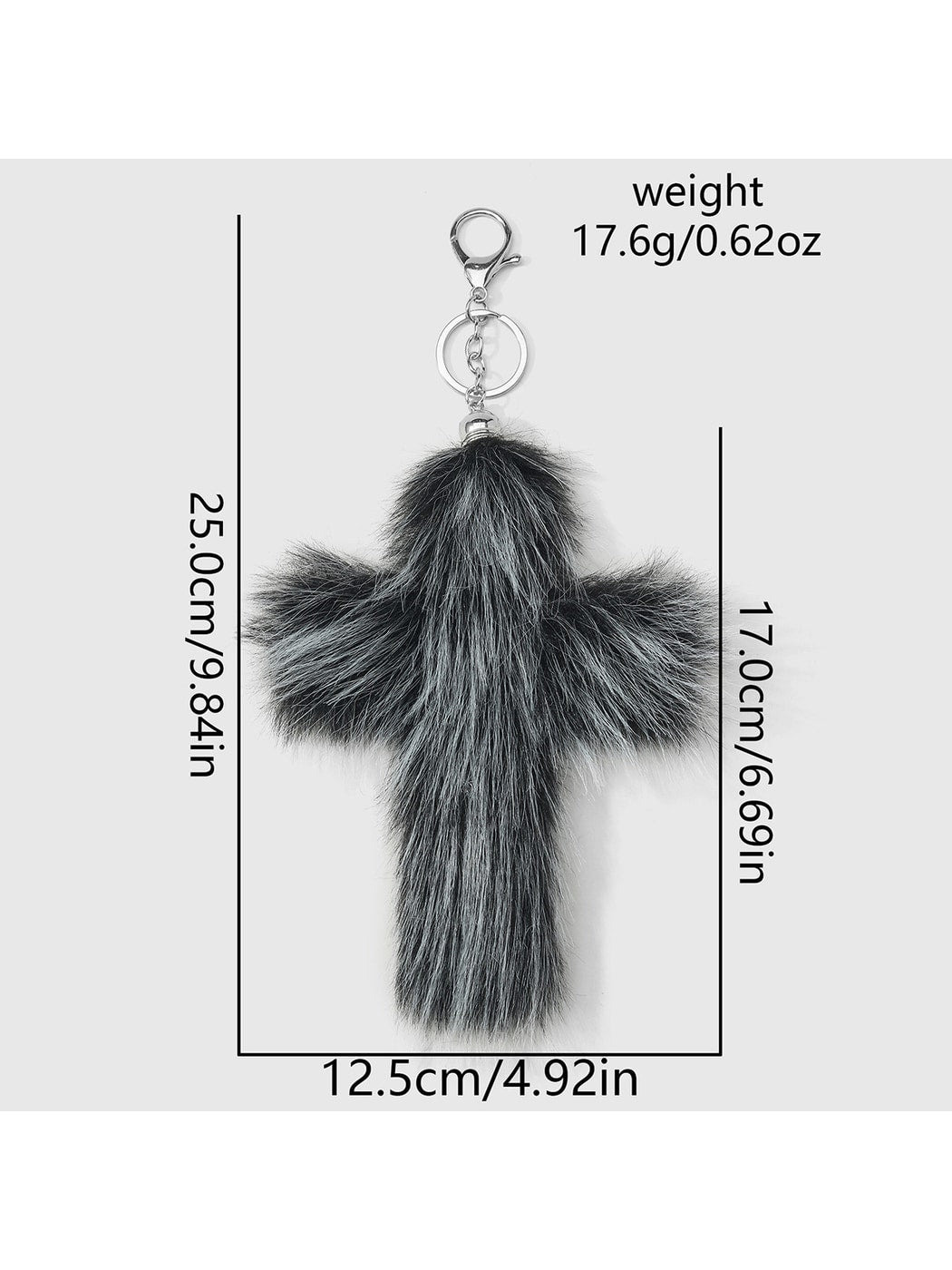 Keypus - Y2K Plush Cross Shape Bag Charm Keychain