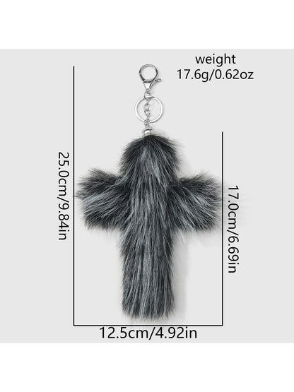 Keypus - Y2K Plush Cross Shape Bag Charm Keychain
