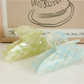 Beau - Plaid Half Circle Glossy Claw Clip