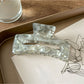 Beau - Silver Grey Square Hair Claw Clip
