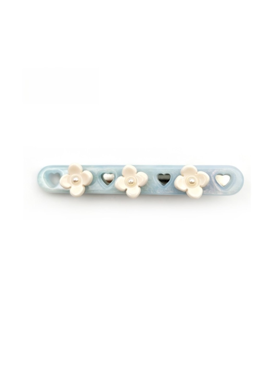 Beau - Acetate Floral Hollow-Out Rectangular Hair Clip