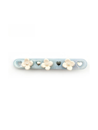 Beau - Acetate Floral Hollow-Out Rectangular Hair Clip