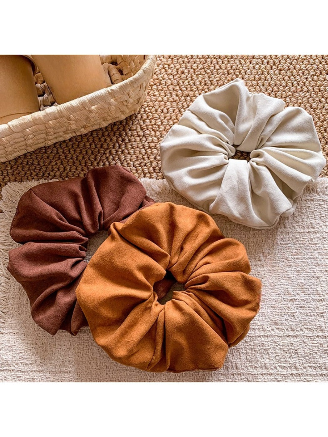 Gifty - Solid Color Large Intestine Hair Ties