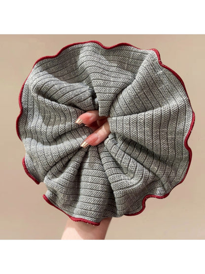 Gifty - Solid Color Knitted Scrunchie Hair Tie