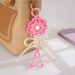 Keypus - Nylon and Alloy Floral Hanging Charm Keychain