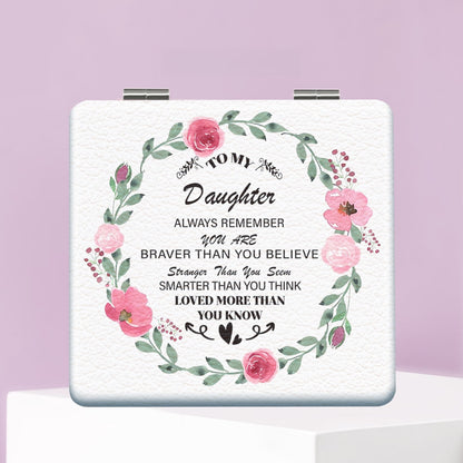 Mirroray - Floral Quote Compact Tabletop Makeup Mirror