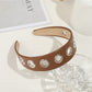 Gifty - Fashion PU Alloy Circle Accent Headband