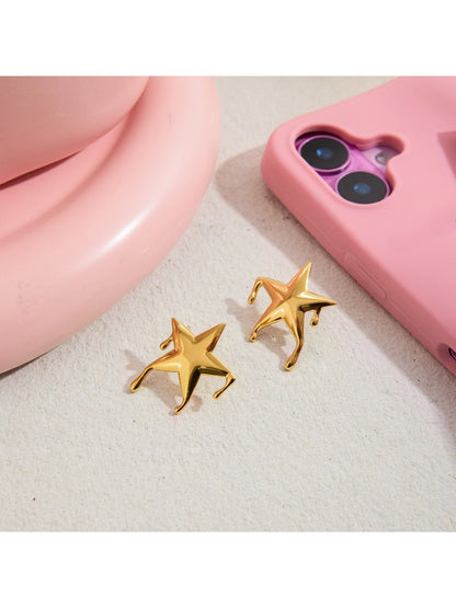 Earedge - Delicate Star Shaped Earrings