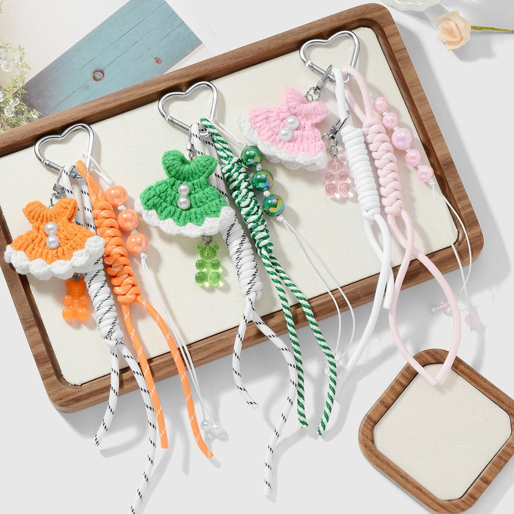 Keypus - Sweet Dress and Bear Design Keychain