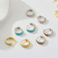 Earedge - Vintage Rhinestone Alloy Ring Earrings