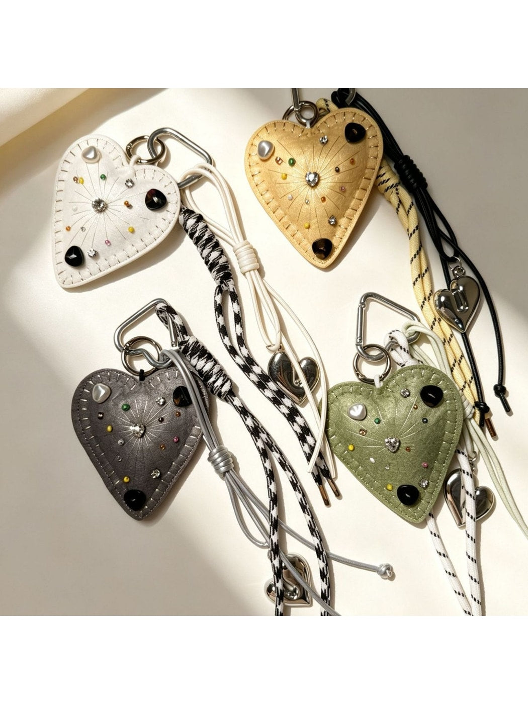 Keypus - Heart Bag Charm with Cord Tassel Keychain