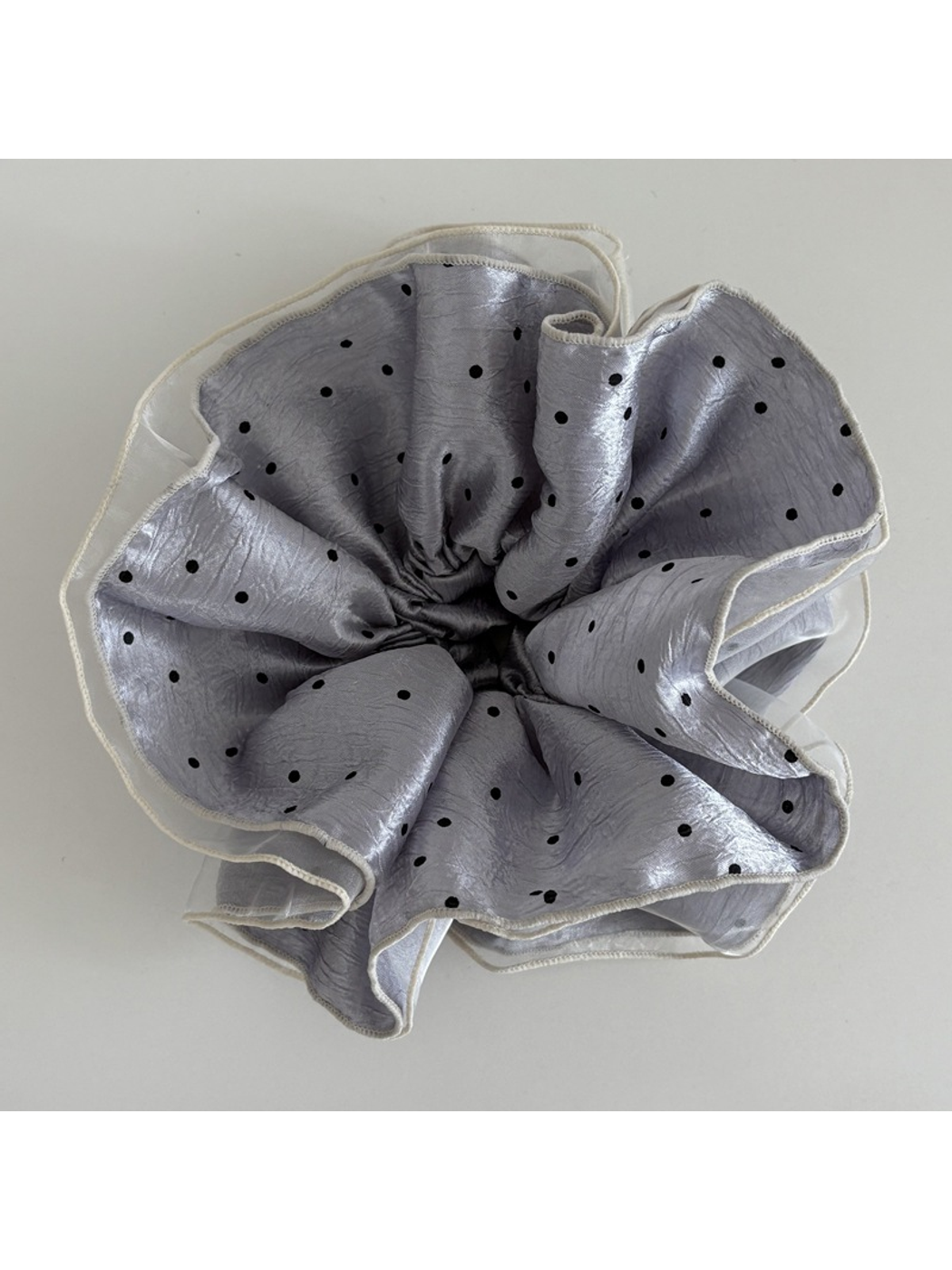 Gifty - Polka Dot Double Layer Large Scrunchie