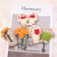 Feltery - Cute 3D Bunny Plush Keychain Bag Charm