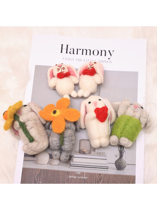 Feltery - Cute 3D Bunny Plush Keychain Bag Charm