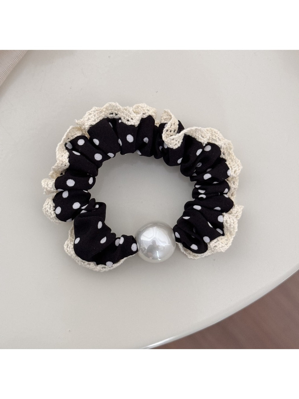 Gifty - Lace Dot Bow Hair Tie