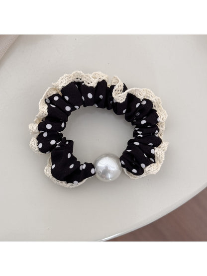 Gifty - Lace Dot Bow Hair Tie