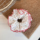 Gifty - Floral Print Ruffled Polyester Scrunchie